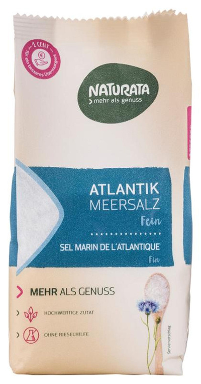 Produktfoto zu Meersalz Atlantik fein 500g Naturata