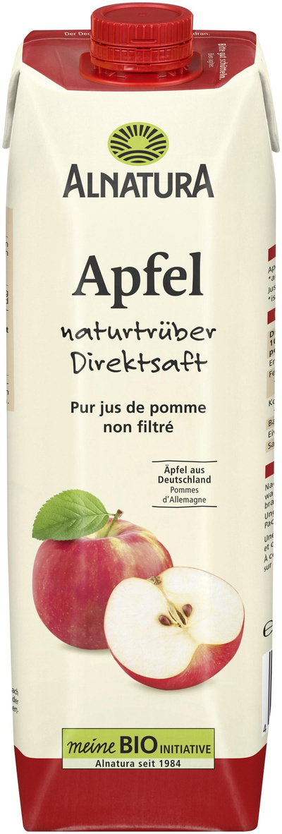Produktfoto zu Apfelsaft naturtrüb 1 l Alnatura