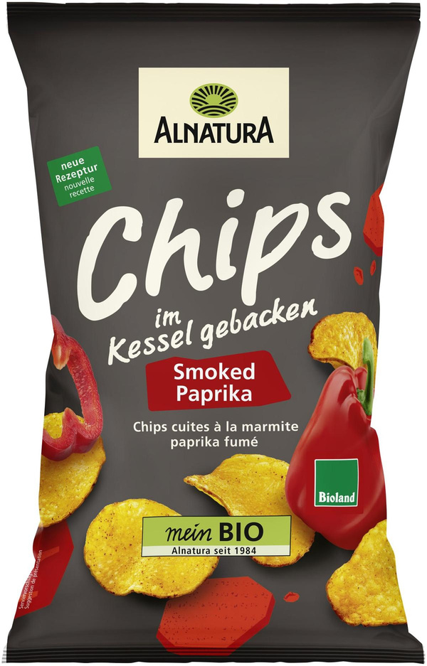 Produktfoto zu Chips im Kessel gebacken Smokes Paprika 125g Alnatura