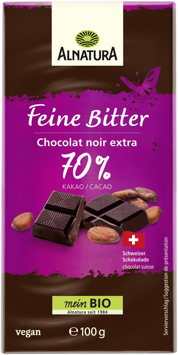 Produktfoto zu Feine Bitter Schokolade 100g Alnatura