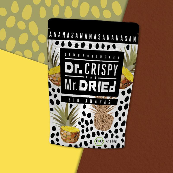 Produktfoto zu Ananasflocken 100g Dr. Crispy & Mr. Dried