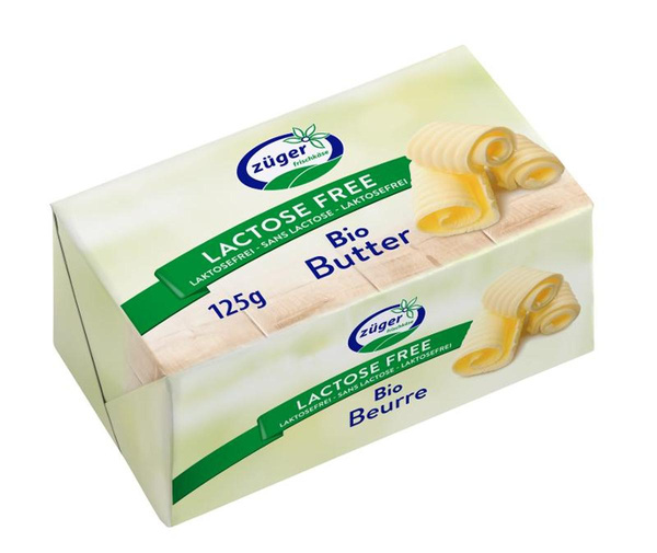 Produktfoto zu Butter lactosefrei  82 % 125g Frischkäserei Züger