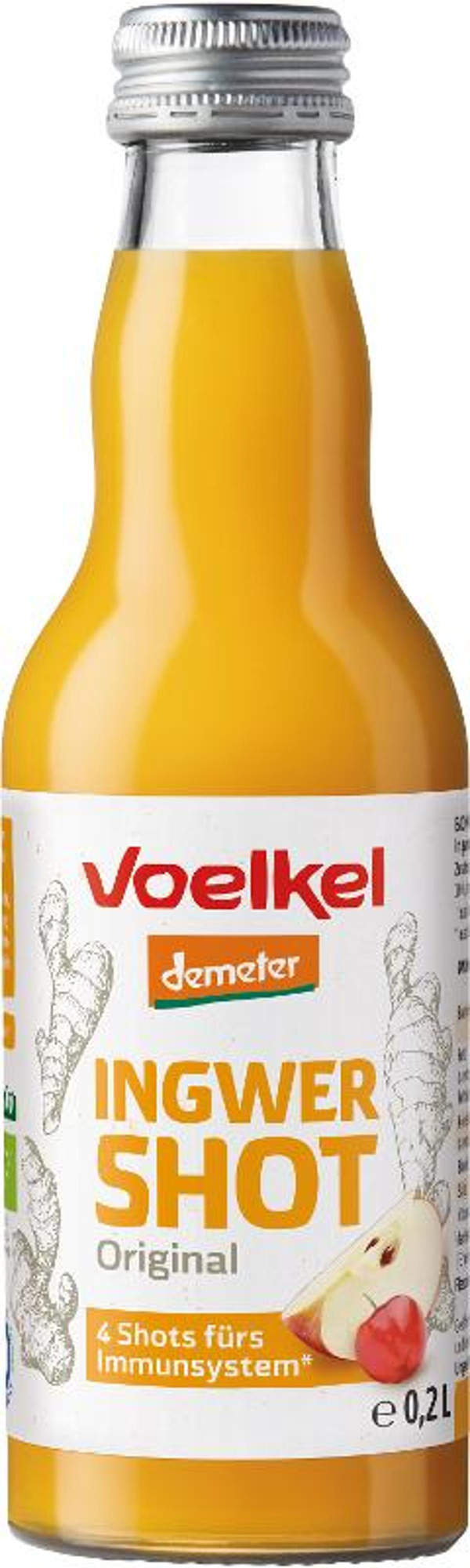 Produktfoto zu VPE Shot Ingwer 12x0,2 l Mehrwegflasche Voelkel