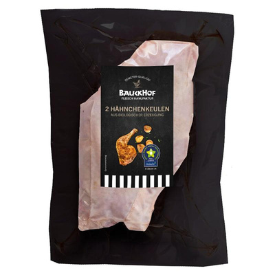 Produktfoto zu Hähnchenkeulen 2 Stück ca. 500g demeter Fleischmanufaktur