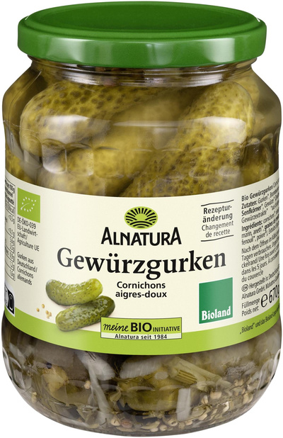 Produktfoto zu Gewürzgurken 670g Alnatura