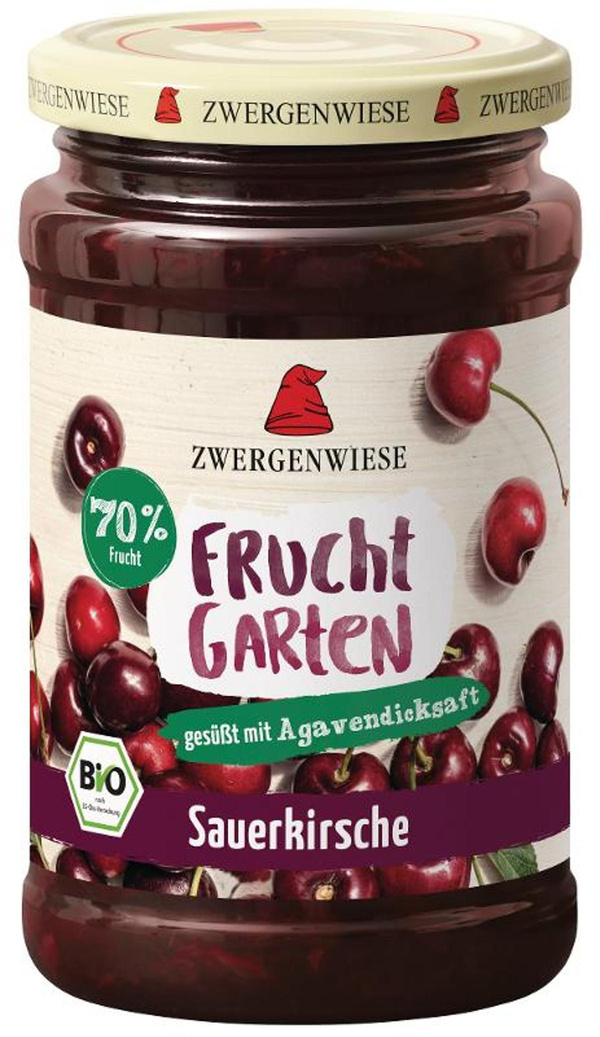 Produktfoto zu Fruchtgarten Fruchtaufstrich 70% Sauerkirsche 225g  Zwergenwiese