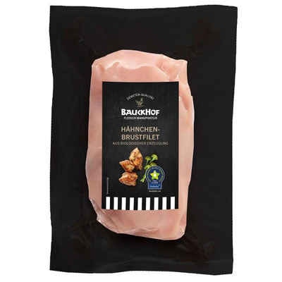 Produktfoto zu Hähnchenbrust 1 Stück ca. 150g demeter Fleischmanufaktur