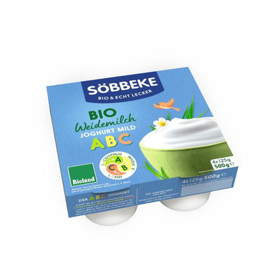 Produktfoto zu VPE ABC Joghurt mild pur 4x (4x125g) Söbbeke