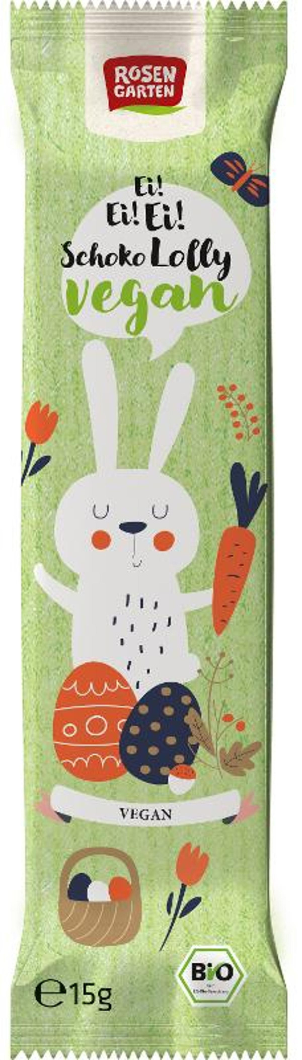 Produktfoto zu Schoko Lolly Hase vegan 15g Rosengarten