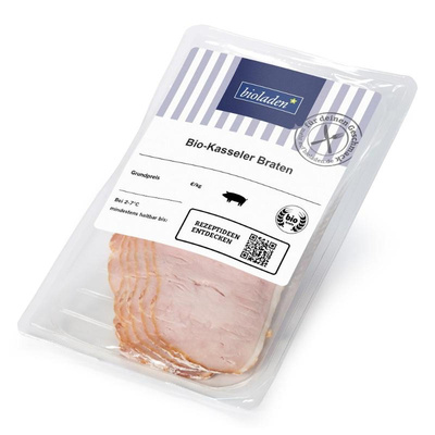 Produktfoto zu Kasseler Braten Aufschnitt vom Schwein 80g bioladen