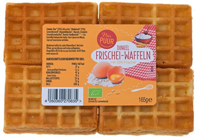 Produktfoto zu Dinkel Frischeiwaffeln 165g Nur Puur