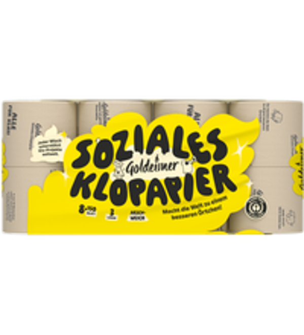 Produktfoto zu VPE Toilettenpapier 3-lagig 7x8 Rollen Goldeimer