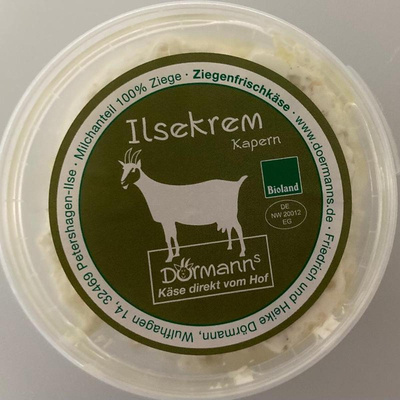 Produktfoto zu Ilsekrem  Ziegenfrischkäse Kapern & Zwiebeln 150g Dörmanns