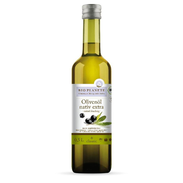 Produktfoto zu Olivenöl nativ extra mittel fruchtig 0,5l Bio Planete