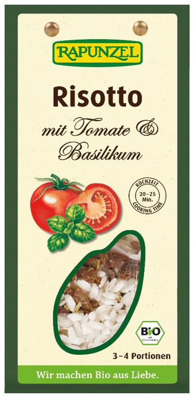 Produktfoto zu Risotto mit Tomaten und Basilikum 250g Rapunzel