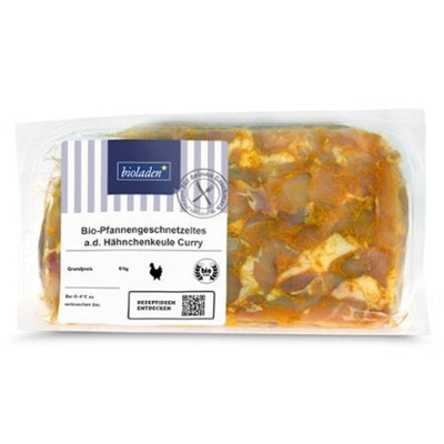 Produktfoto zu Pfannengeschnetzeltes Curry vom  Hähnchen 300g bioladen