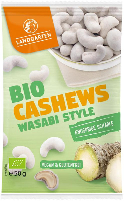 Produktfoto zu Cashews Wasabi 50g Landgarten