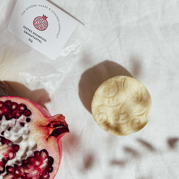 Produktfoto zu Shampoostück Granatapfel klein 35 g Mertens Wiesbrock