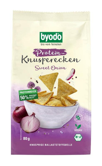 Produktfoto zu Protein Knusperecken Sweet Onion 80g Byodo