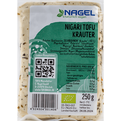 Produktfoto zu Nigari Tofu Kräuter 250g Nagel Tofu