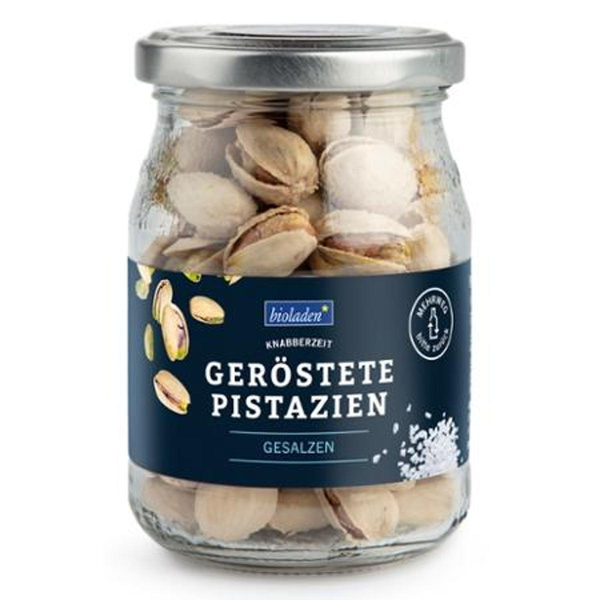 Produktfoto zu Geröstete Pistazien im Pfandglas 130g bioladen