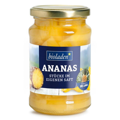 Produktfoto zu VPE b*Ananasstücke im eigenen Saft 6x370ml bioladen