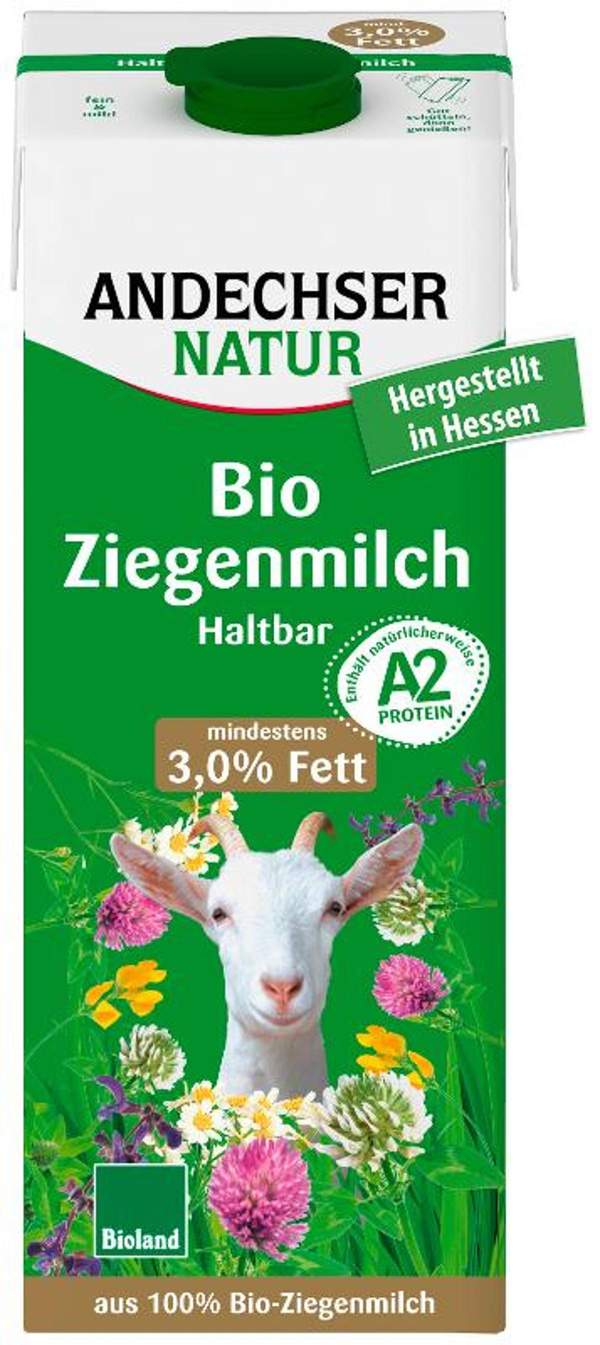Produktfoto zu VPE Ziegen-H-Milch 3,3% 12x 1 l Andechser