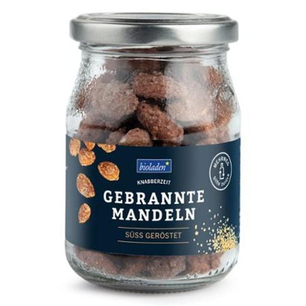 Produktfoto zu Gebrannte Mandeln süss geröstet im Pfandglas 125g bioladen