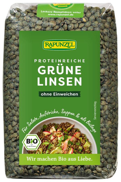 Produktfoto zu Linsen grün 500g Rapunzel