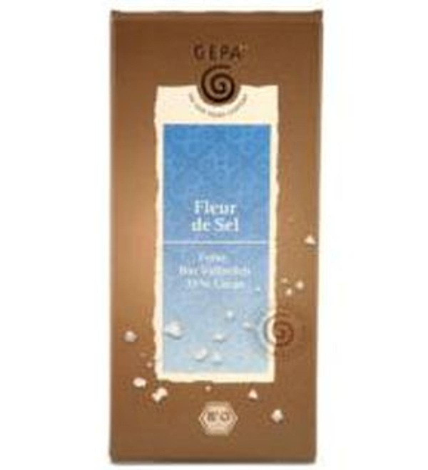 Produktfoto zu VPE Vollmilch Schokolade mit Fleur de Sel 10x100g GEPA