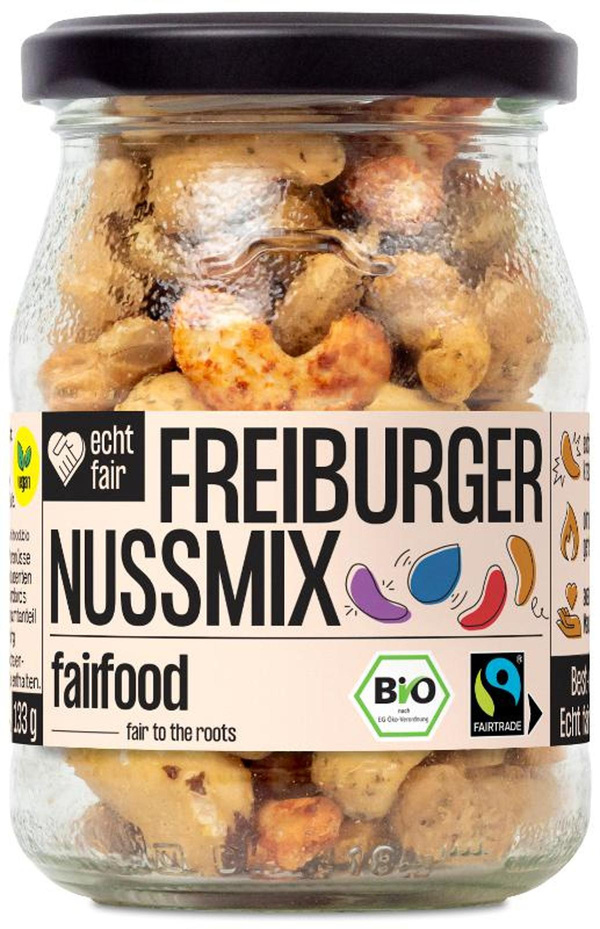 Produktfoto zu Freiburger Nuss-Mix im Pfandglas 133g Fairfood