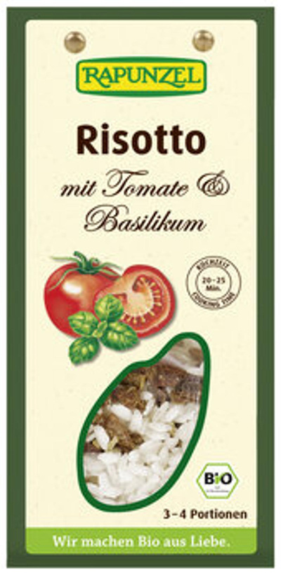 Produktfoto zu Risotto mit Tomaten und Basilikum 250g Rapunzel