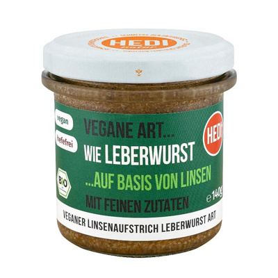 Produktfoto zu Vegane Art... Leberwurst mit feinen Zutaten 140g HEDI Naturkost