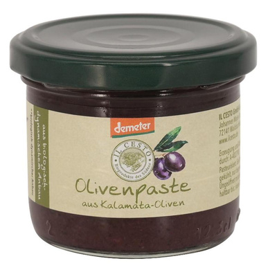 Produktfoto zu Olivenpaste schwarz aus Kalamataoliven 100g Il Cesto