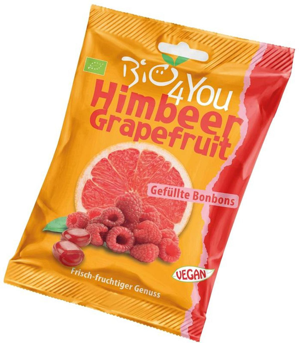 Produktfoto zu Himbeere Grapefruit Bonbon 75g Bio4You