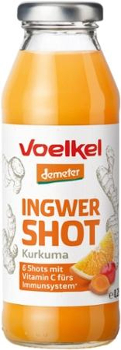 Produktfoto zu Shot Ingwer & Kurkuma 0,28l Voelkel
