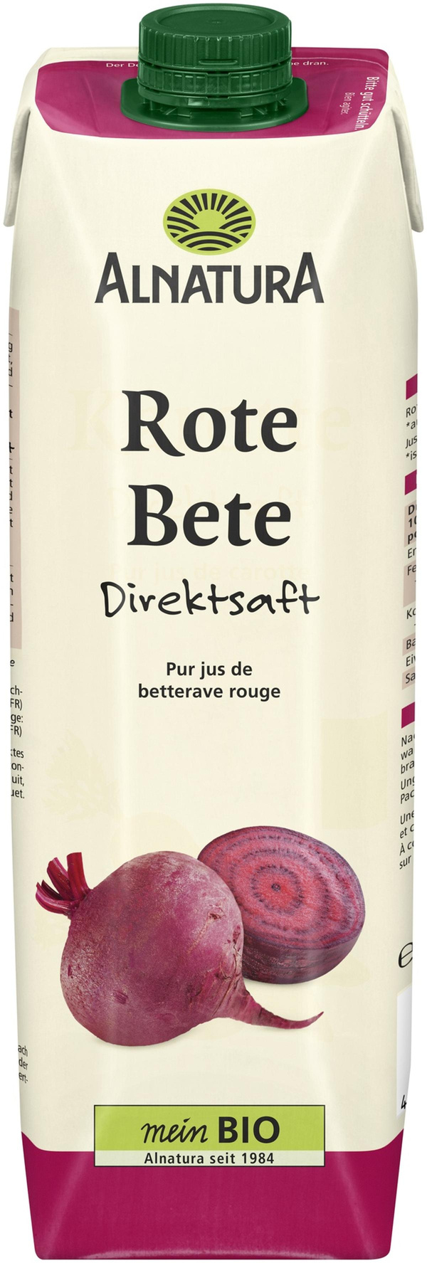 Produktfoto zu Rote Bete Saft 1l Alnatura