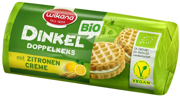Produktfoto zu Doppelkeks Zitrone 90g Wikana