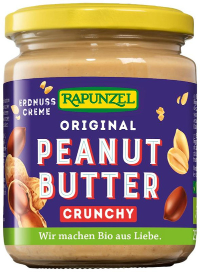 Produktfoto zu Peanutbutter Crunchy 250g Rapunzel