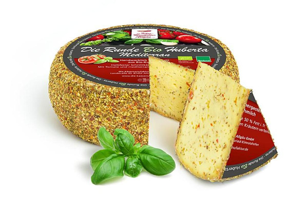 Produktfoto zu Runde Huberta Mediterrano 50% Käsemanufaktur Allgäu