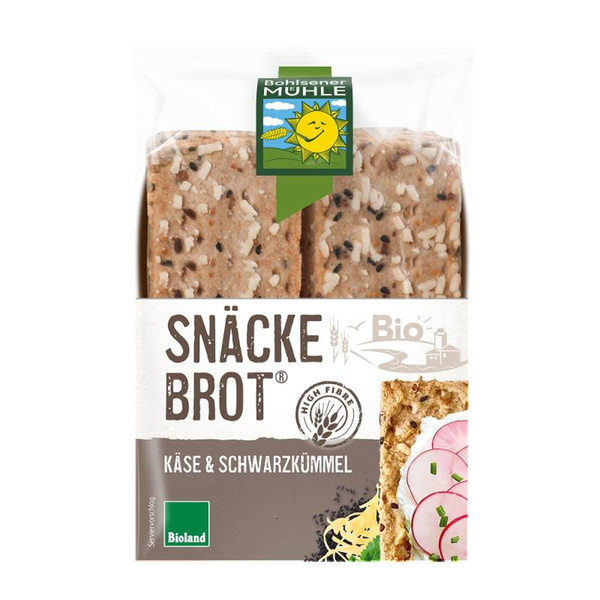 Produktfoto zu Snäckebrot Schwarzkümmel Käse 200g Bohlsener Mühle