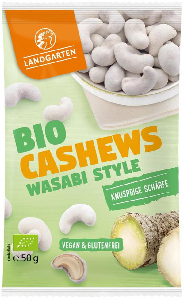 Produktfoto zu Cashews Wasabi 50g Landgarten