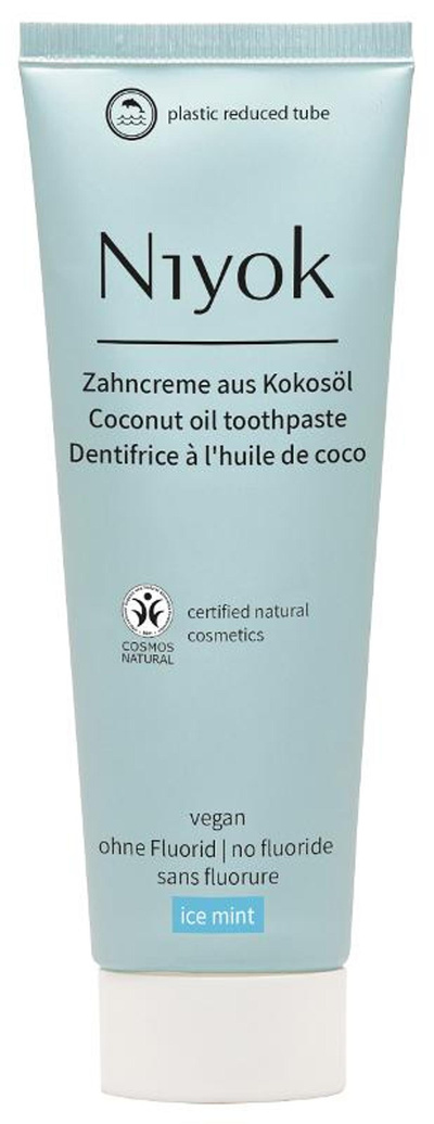 Produktfoto zu Zahncreme Kokosöl Eisminze 75ml Niyok Natural Cosmetics
