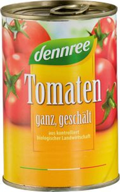 Produktfoto zu VPE Tomaten geschält  in der Dose12x400g dennree