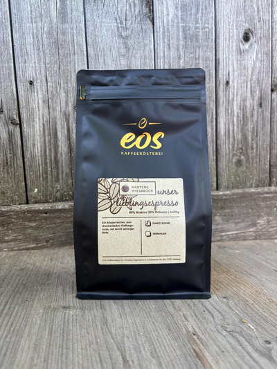 Produktfoto zu Mertens Wiesbrock Lieblingsespresso ganze Bohne 500g EOS Kaffeerösterei