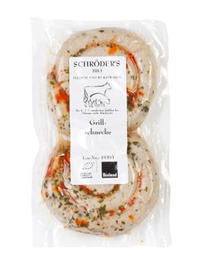 Produktfoto zu Grillschnecke 250g Schröder`s Bio Fleisch