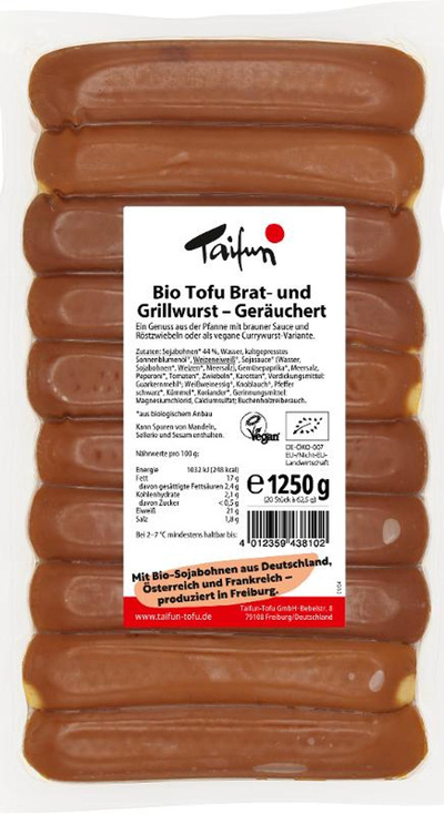 Produktfoto zu Tofu Brat- und Grillwurst 1200g Taifun