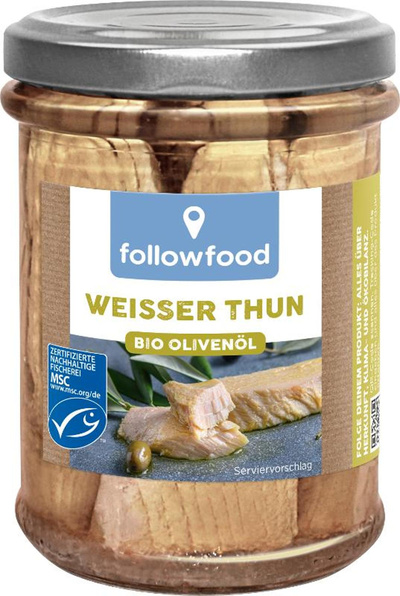 Produktfoto zu Weißer Thun in Olivenöl 165g Followfish