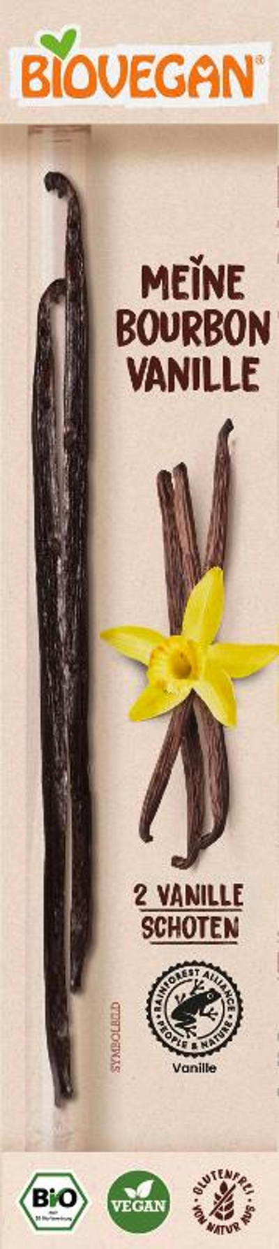 Produktfoto zu Bourbon Vanilleschoten 2 Stück Biovegan
