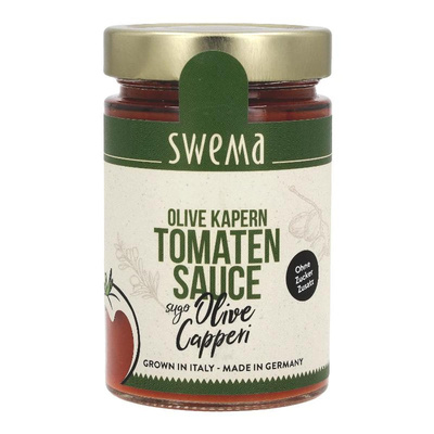 Produktfoto zu Tomatensauce Olive Kapern 300g SweMa
